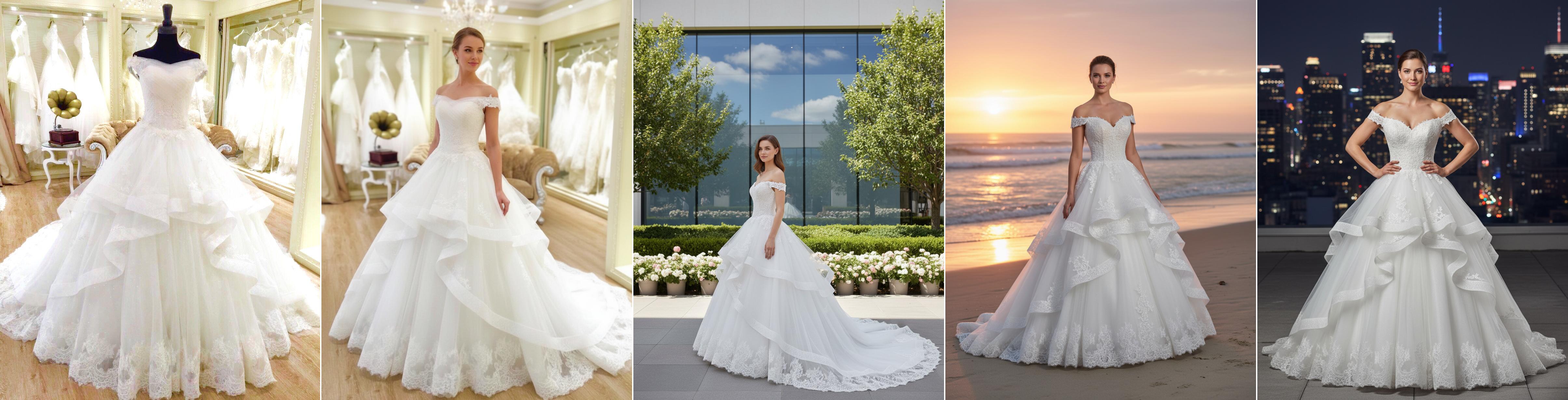 Wedding dress model generator transforming a mannequin photo into a realistic model image