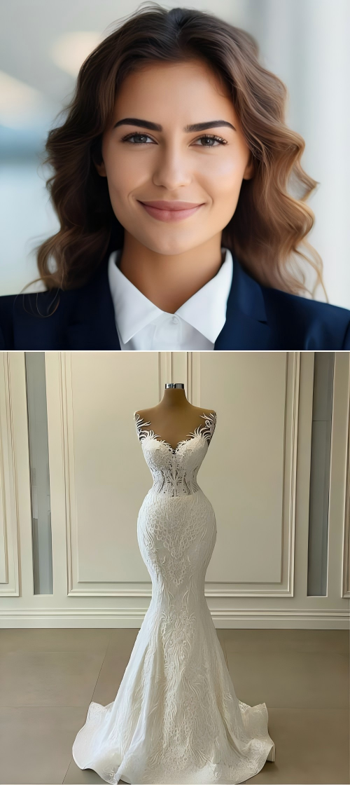 Virtual Wedding Dress Try-On - Before